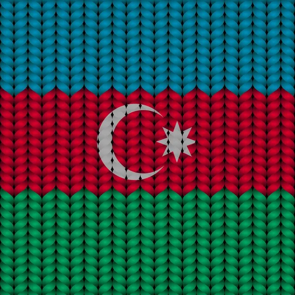 Флаг Азербайджана Плетеной Веревке — стоковый вектор