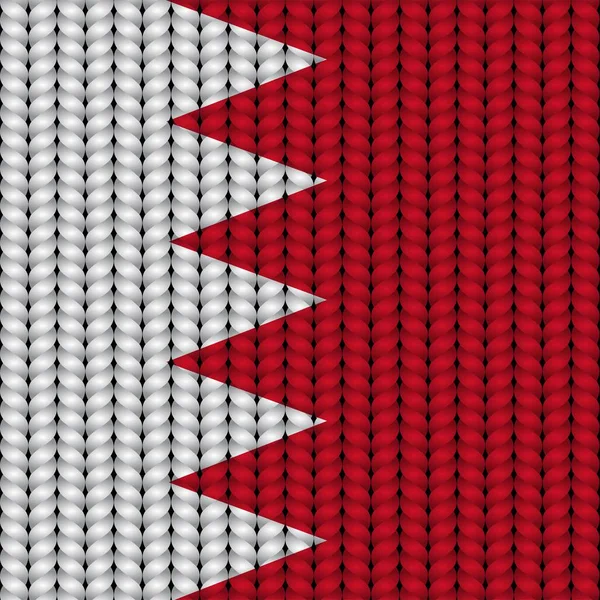 Bahreini Zászló Fonott Roppon — Stock Vector