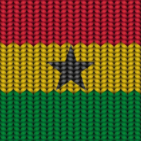 Σημαία Της Γκάνας Πλεκτό Σχοινί — Διανυσματικό Αρχείο