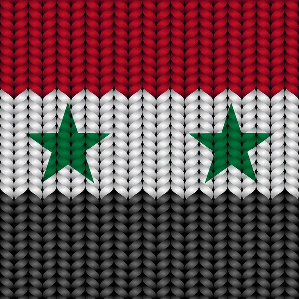 Прапор Сирії Плетеному Ропі — стоковий вектор