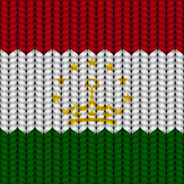 Flag Tajikistan Braided Rop — Stock Vector