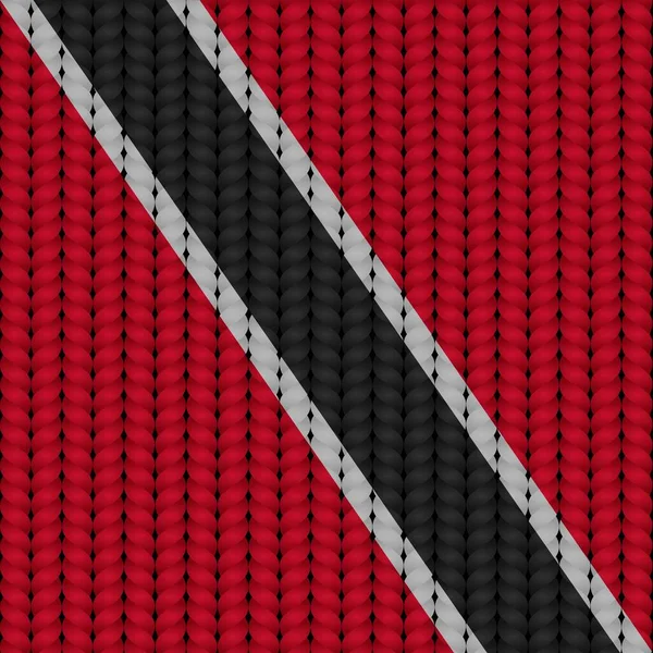 用辫子编结的特立尼达和多巴哥国旗 — 图库矢量图片