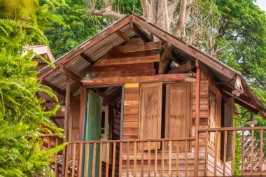 Tayland evinin ikinci katı, eski tarz..