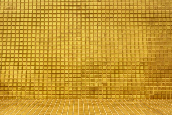 Pareti Pavimenti Con Piastrelle Oro Comunemente Usato Templi Santuari — Foto Stock