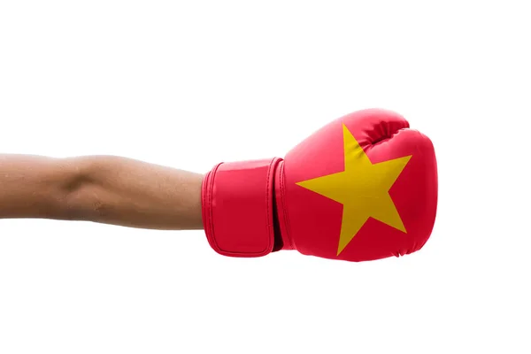 Bandeira Vietnã Luvas Boxe — Fotografia de Stock