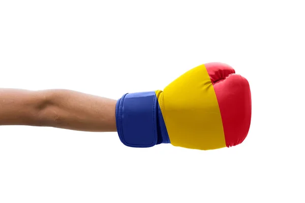 Vlajka Čadu Boxerských Rukavicích — Stock fotografie