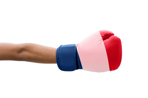 Vlajka Francie Boxerských Rukavicích — Stock fotografie