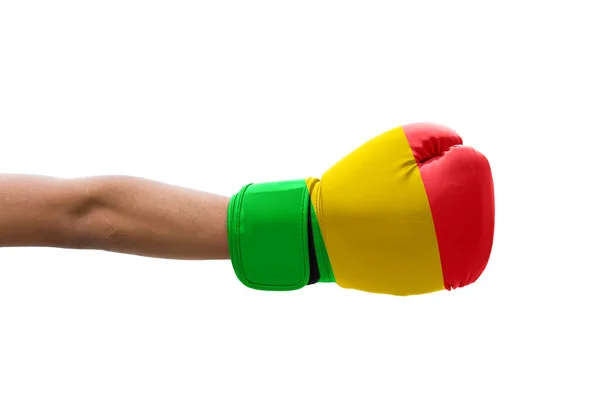 Flaga Mali Rękawiczkach Bokserskich — Zdjęcie stockowe