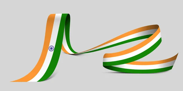 Ilustración Bandera India Sobre Fondo Cinta Tela — Foto de Stock