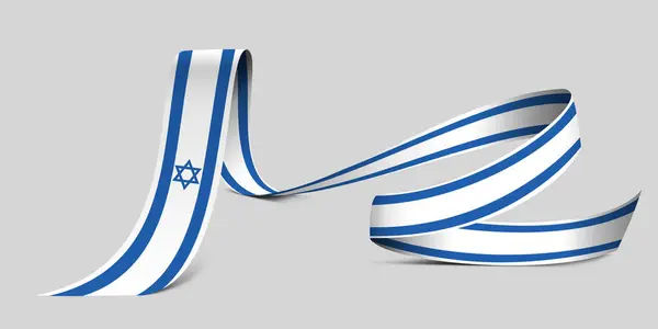 Ілюстрація Прапор Ізраїлю Тканинній Стрічці — стокове фото