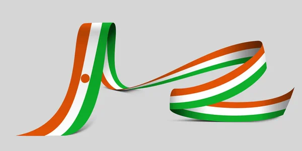 Ilustración Bandera Níger Sobre Fondo Cinta Tela —  Fotos de Stock