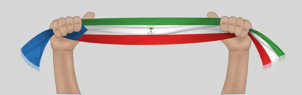일러스트 배경에 기니의 깃발을 — 스톡 사진