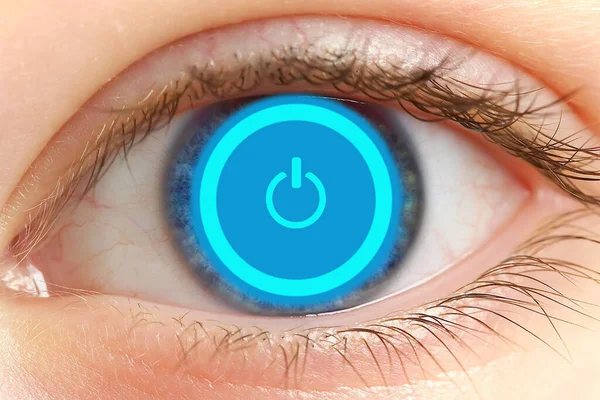 Use your eyes to open and close the device. It is a kind of security system.