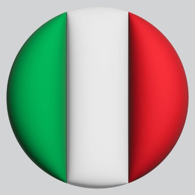 Avatar çemberinin arka planında 3D İtalya Bayrağı.