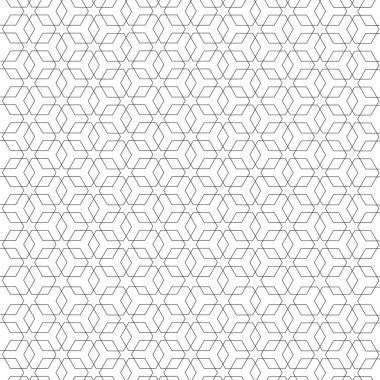 Altıgen, beyaz arkaplanda çakışıyor.