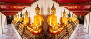 One landmark of Wat Phra Chettuphon Wimon Mangkhalaram Ratchaworamahawihan in Bangkok, Thailand. A place everyone in every religion can visit. clipart
