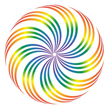 Gurur renk geometrik desenlerinin soyut, enerjik sarmalı.