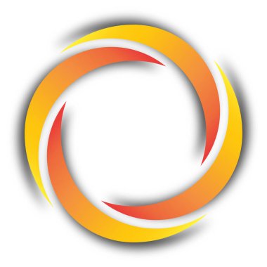 Soyut renkli dairesel logo tasarımı.