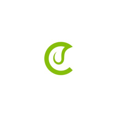 Letter C Leaf logo design