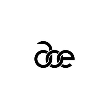 Harfler AOE Monogram logo tasarımı