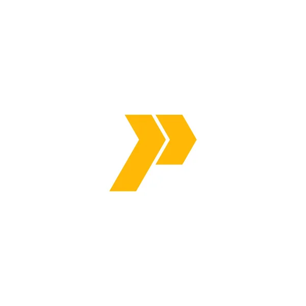 Abstracto Letra Avanzar Flecha Logo Diseño Vector — Vector de stock