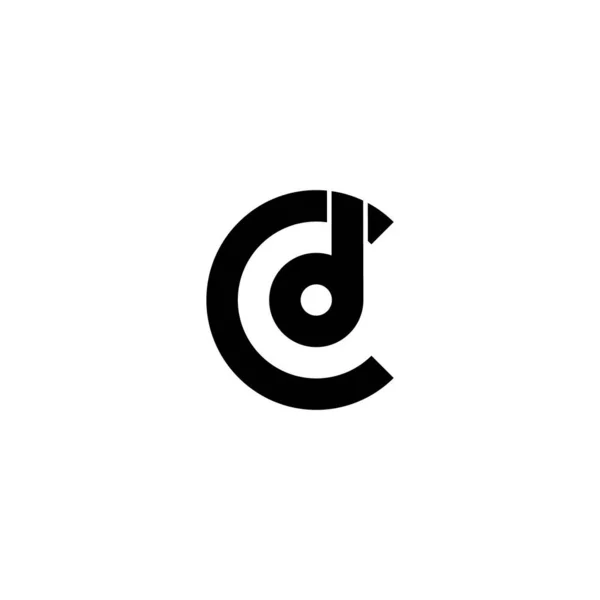 太字の文字Cd Dcモノグラムロゴデザインベクトル — ストックベクタ