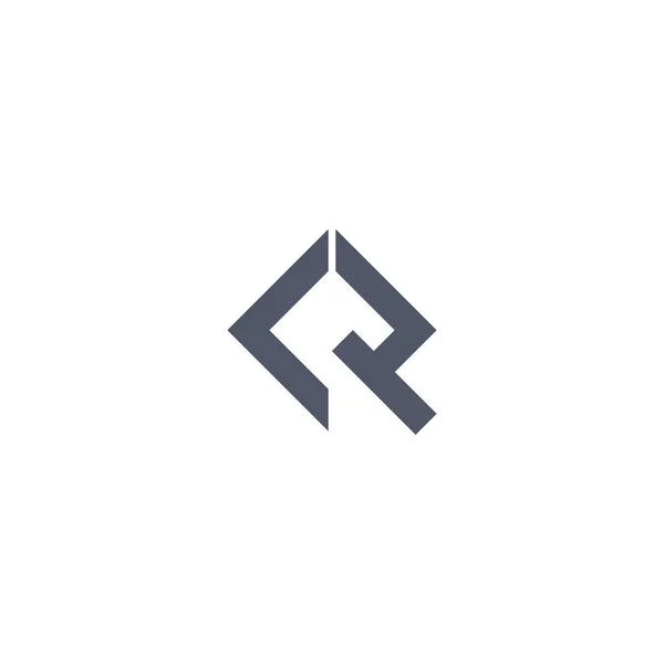 Bold Letters Square Minimal Logo Desain Vektor - Stok Vektor