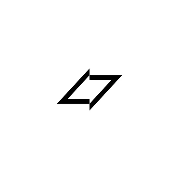 ダイナミックL7ロゴデザインシンプルかつモダンな — ストックベクタ