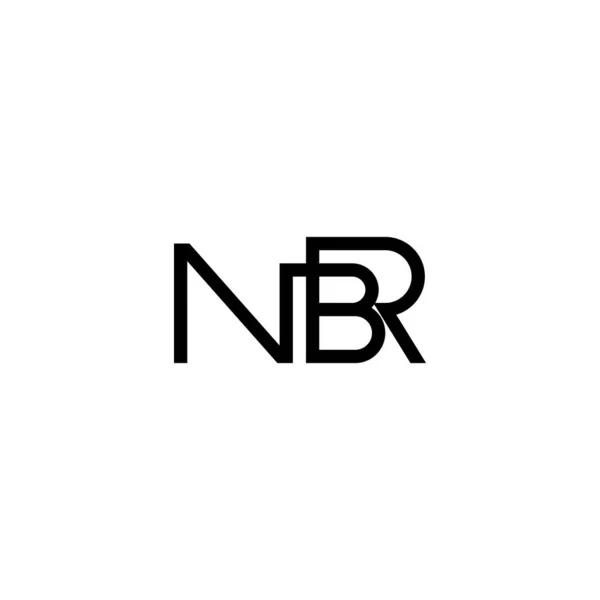 雅致的字母Nbr商标设计矢量 — 图库矢量图片