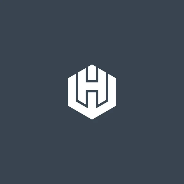 Initials Letters Logo Design Hexagon Shape — Stock Vector