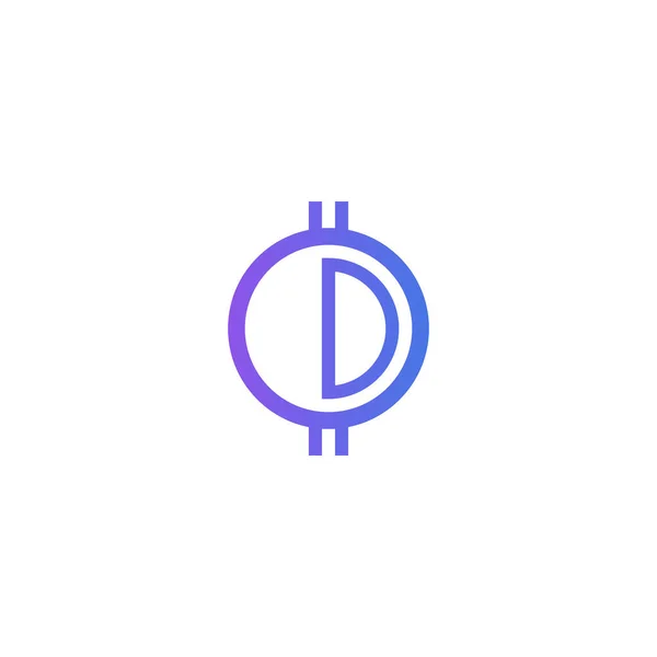 Letter Token Logo Ontwerp — Stockvector