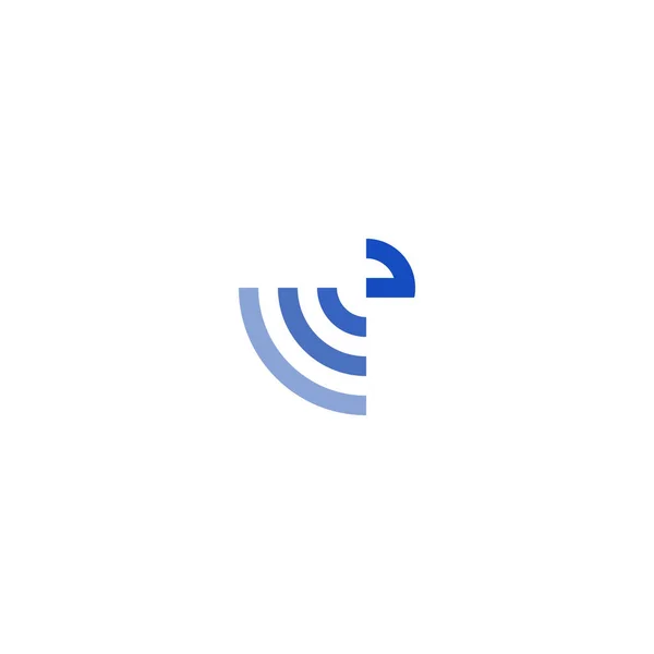 Brief Wifi Wave Logo — Stockvector