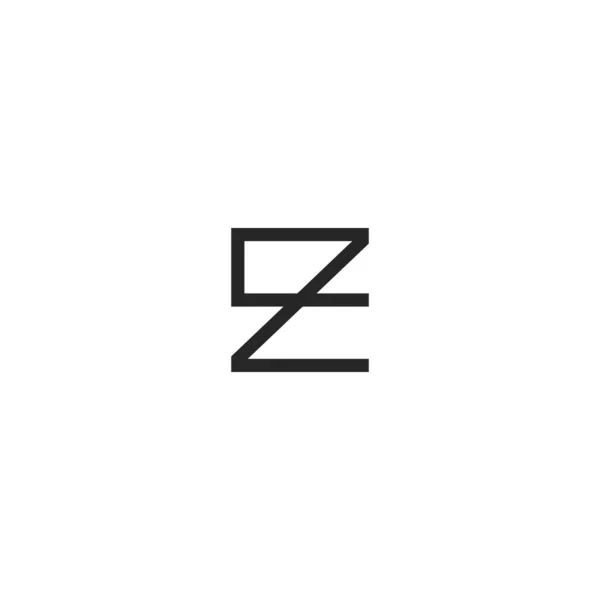Lettre Monogramme Minimal Simple Moderne — Image vectorielle