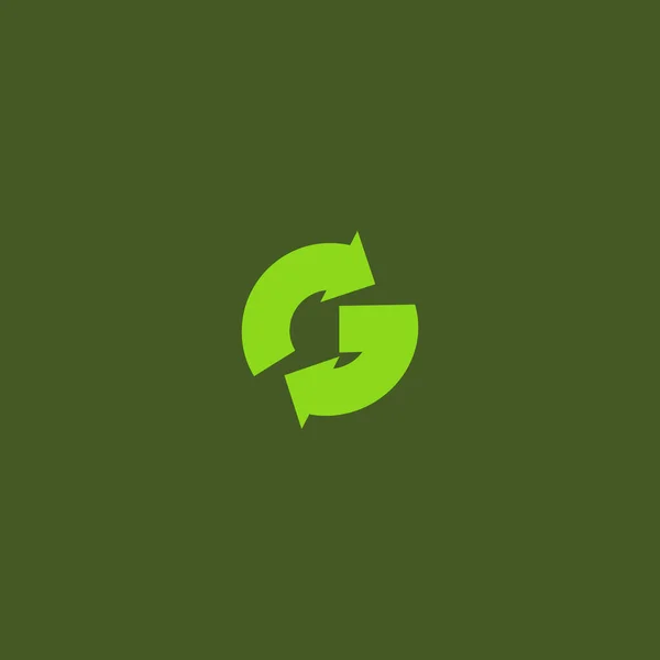 Letter Recycle Logo Design Vector — Stock Vector