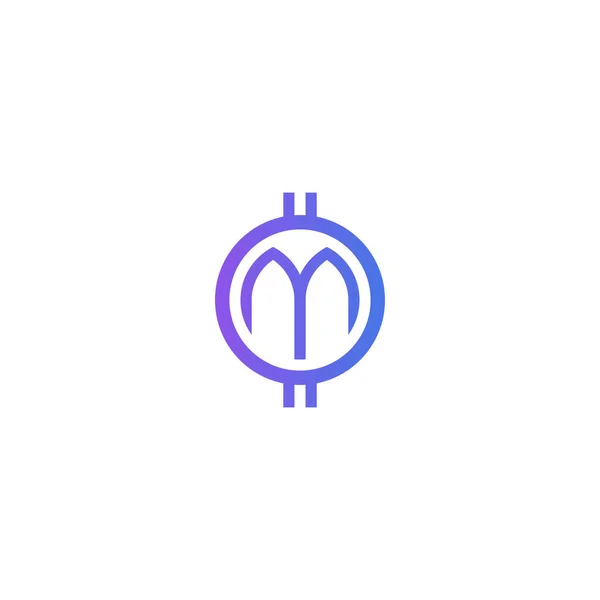 Letra Diseño Del Logotipo Del Token — Vector de stock