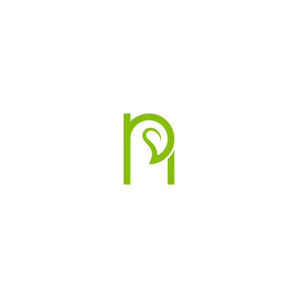 Літера Leaf Дизайн Логотипу Нижній Регістр — стоковий вектор