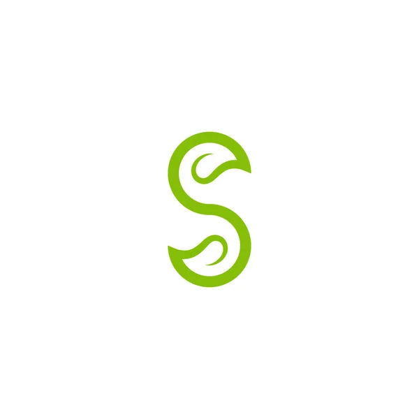Letter Leaf Logo Design — 스톡 벡터