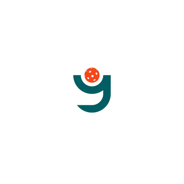 Letter Pickleball Logo Design — Stock Vector