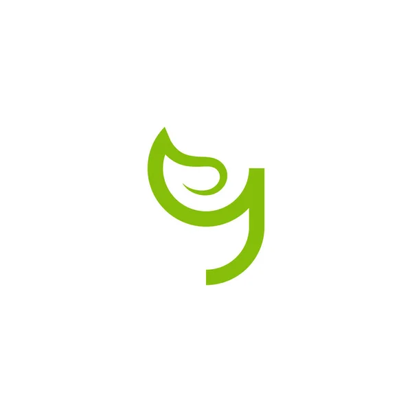 Letter Leaf Logo Design — Archivo Imágenes Vectoriales