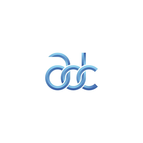 Letters Adc Monogram Logo Design — Stock Vector