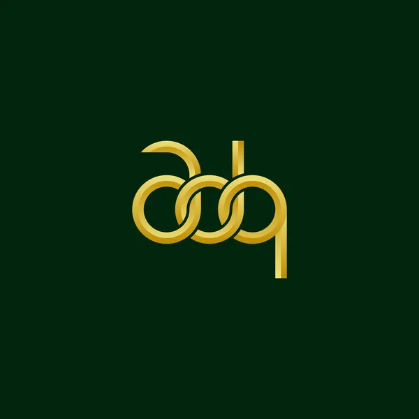 Harfler Adq Monogram Logo Tasarımı — Stok Vektör