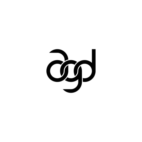 Letras Agd Monograma Logo Design — Archivo Imágenes Vectoriales