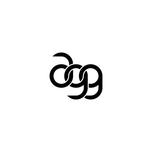 Επιστολές Σχεδιασμός Λογότυπου Agg Monogram — Διανυσματικό Αρχείο