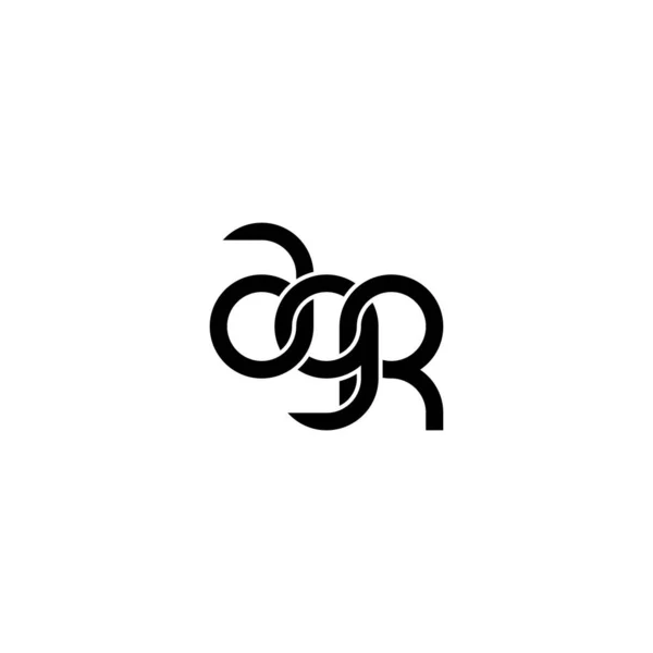 Літери Дизайн Логотипу Agr Monogram — стоковий вектор