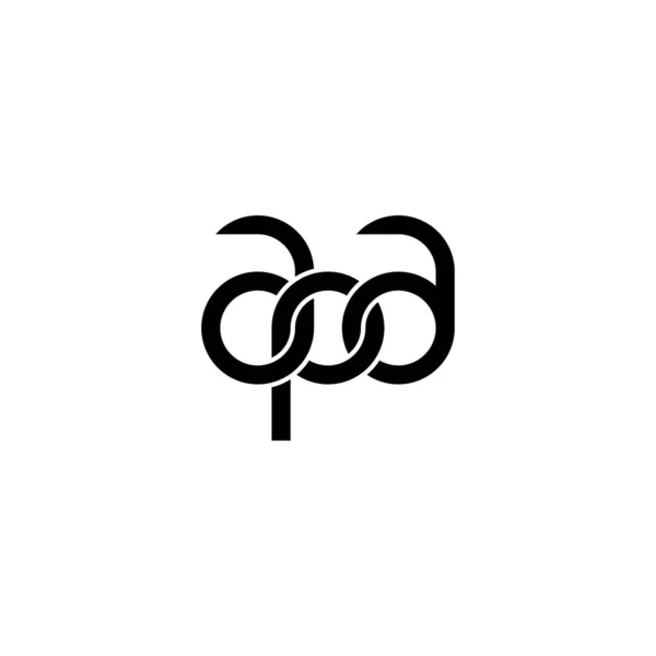 Apaモノグラムのロゴデザイン — ストックベクタ