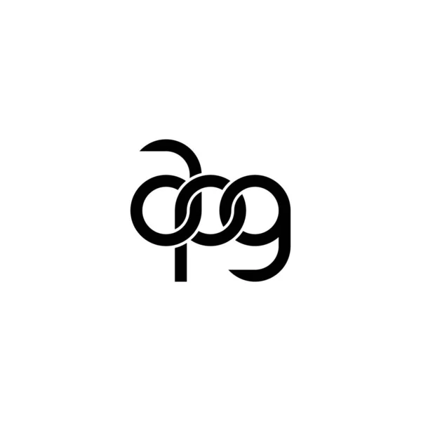 Lettere Apg Monogram Logo Design — Vettoriale Stock