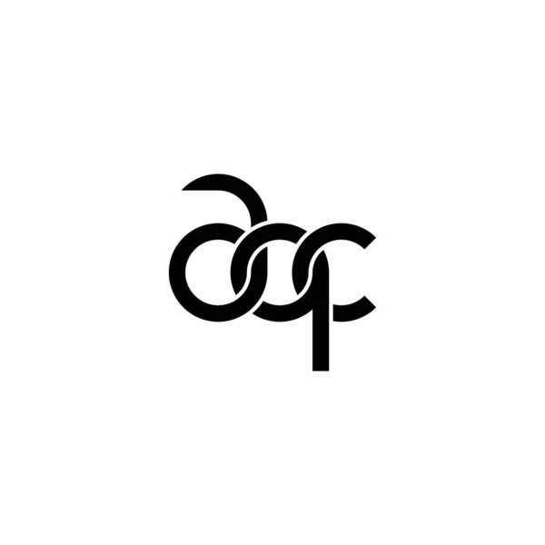 Буквы Aqc Монограмма Дизайн Логотипа — стоковый вектор