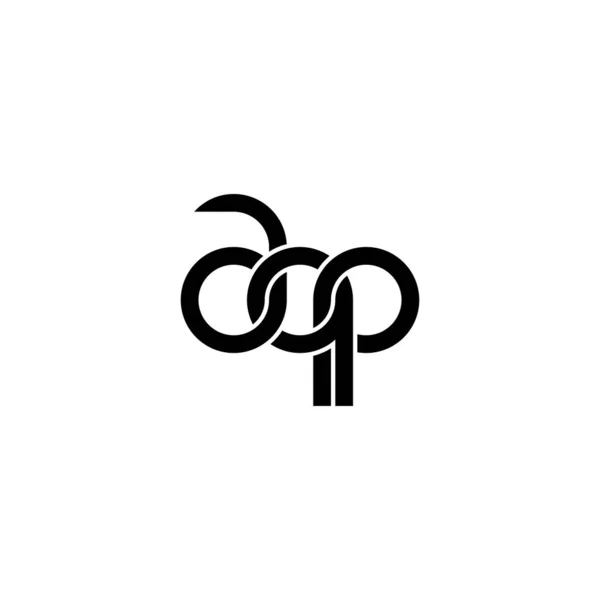 Буквы Дизайн Монограммы Aqp — стоковый вектор