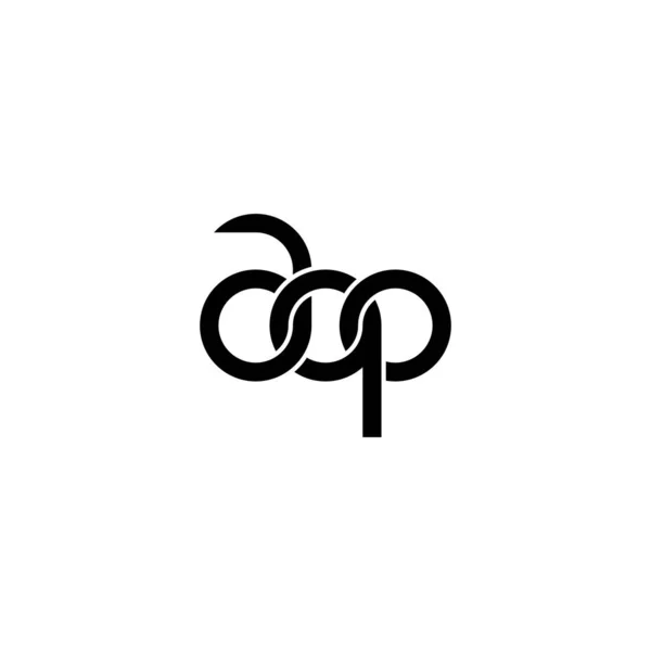 Буквы Aqo Монограмма Дизайн Логотипа — стоковый вектор
