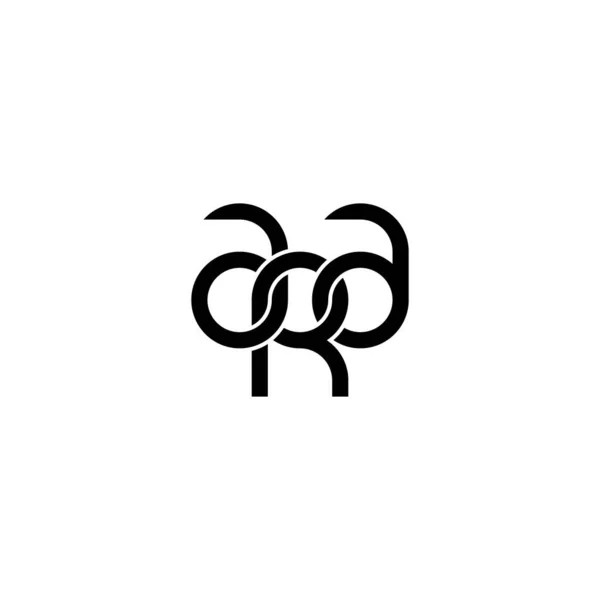 Bokstäver Ara Monogram Logo Design — Stock vektor